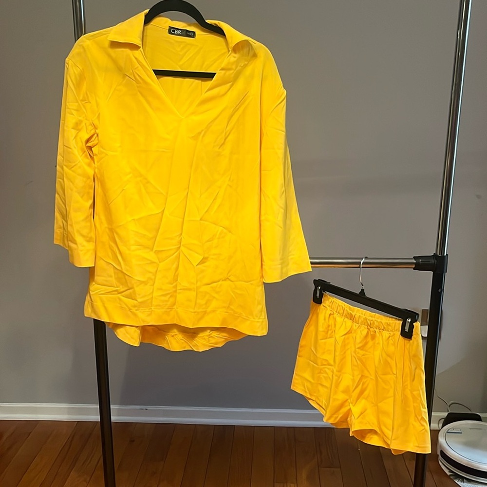 Yellow Two Piece Short Set